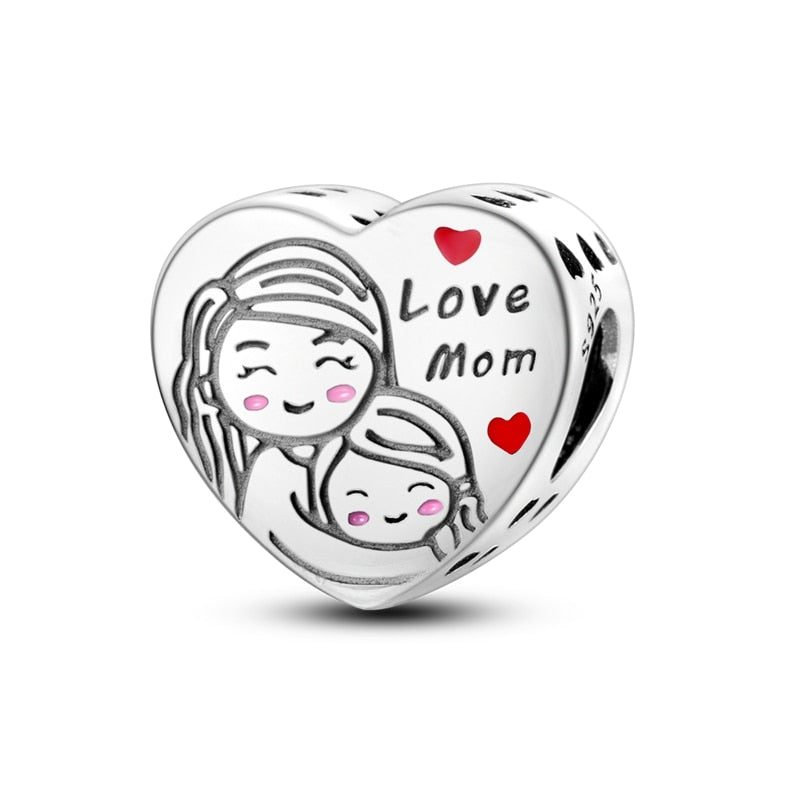 Berloque Love Mom 2 - Prata 925