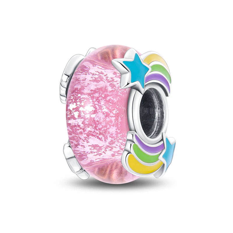 Berloque Murano Arco-Iris - Prata 925